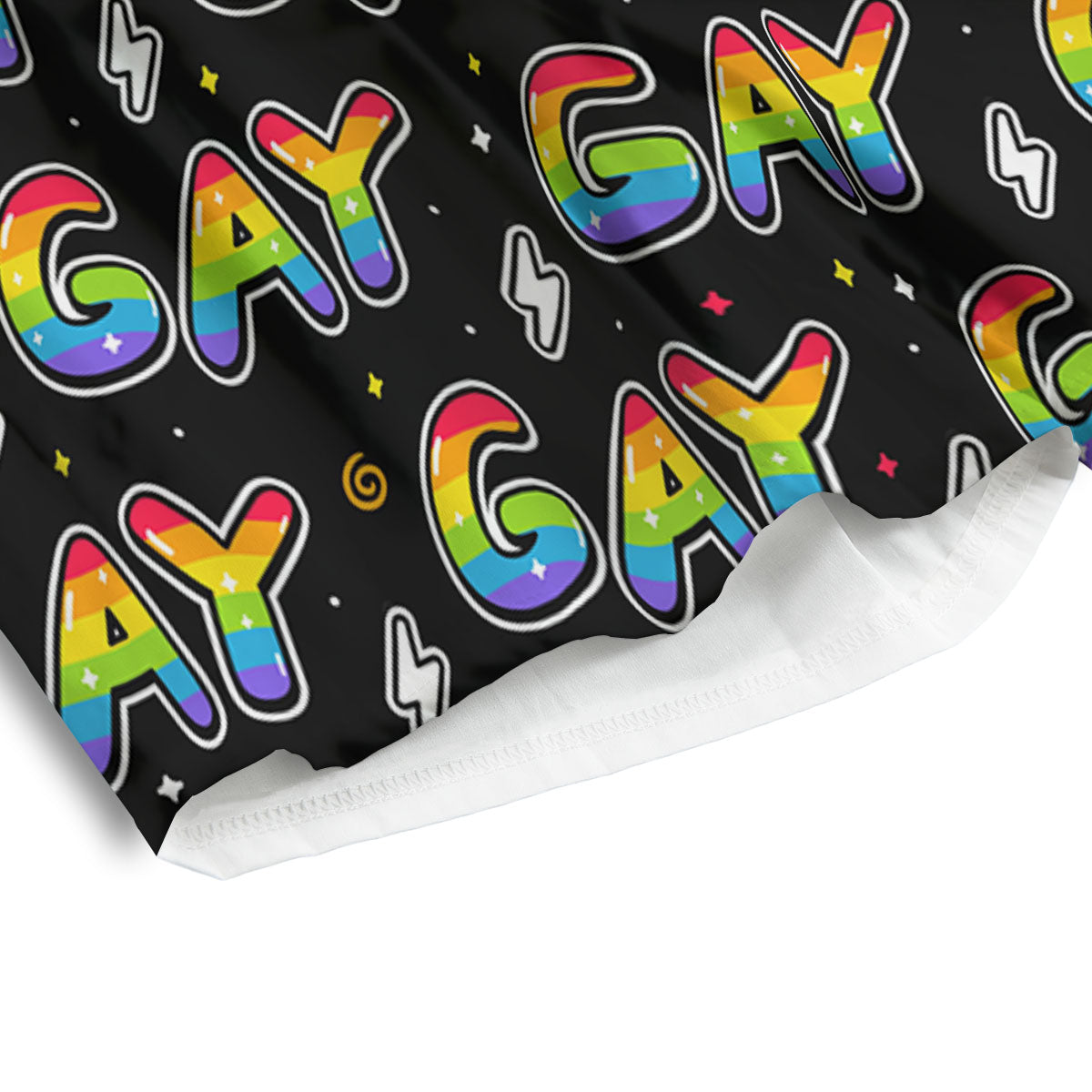 Gay Pride Rainbow Print Pattern Men's Athletic Shorts
