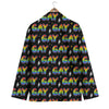 Gay Pride Rainbow Print Pattern Men's Blazer-grizzshop