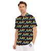 Gay Pride Rainbow Print Pattern Men's Golf Shirts-grizzshop