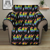 Gay Pride Rainbow Print Pattern Recliner Protector-grizzshop