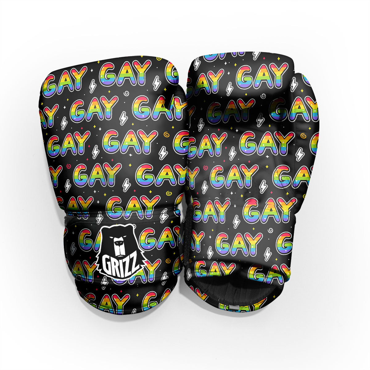 Gay Pride Rainbow Print Pattern Pro Boxing Glove