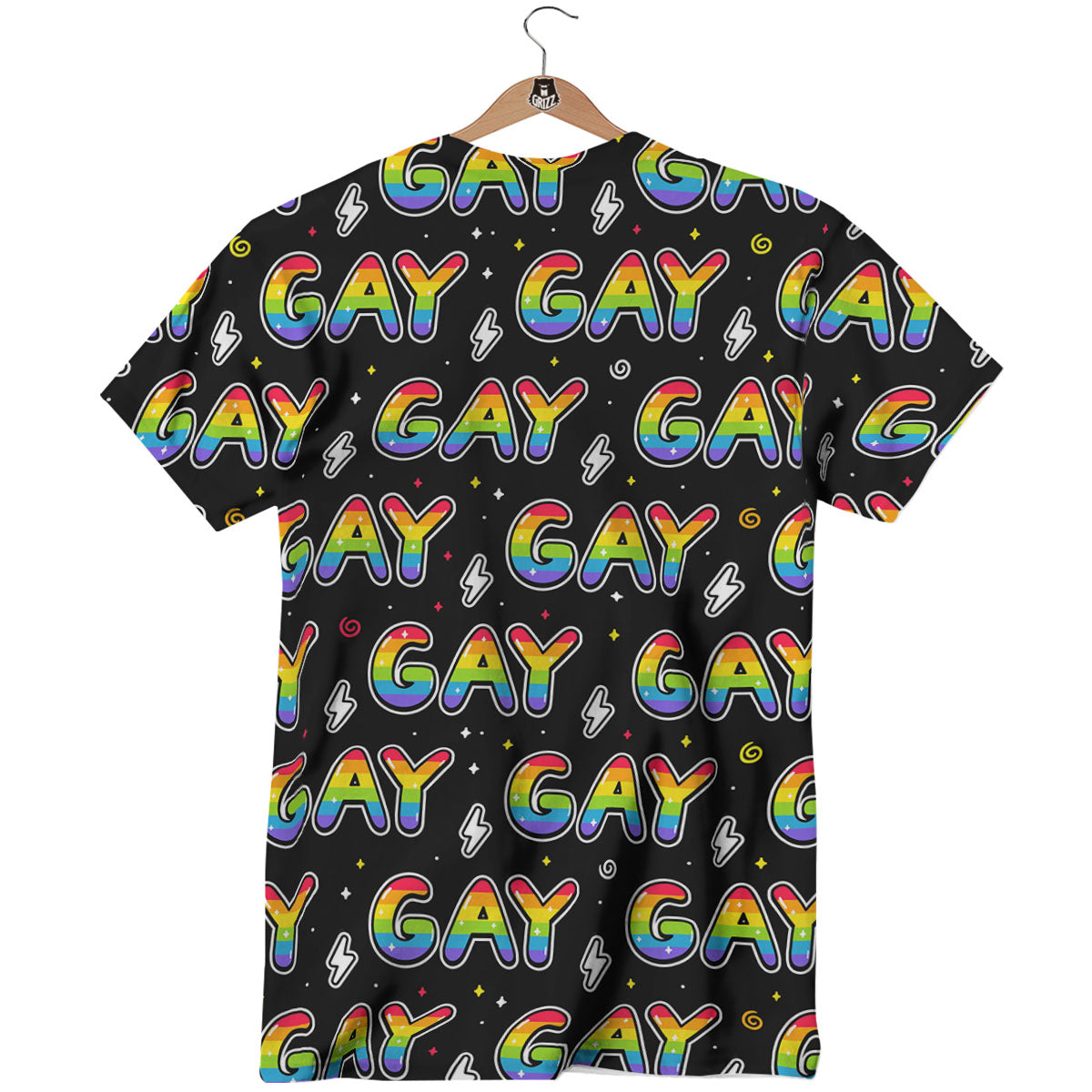 Gay Pride Rainbow Print Pattern T-Shirt-grizzshop