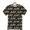 Gay Pride Rainbow Print Pattern T-Shirt-grizzshop