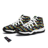 Gay Pride Rainbow Print Pattern White Bball Shoes-grizzshop