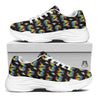 Gay Pride Rainbow Print Pattern White Chunky Shoes-grizzshop