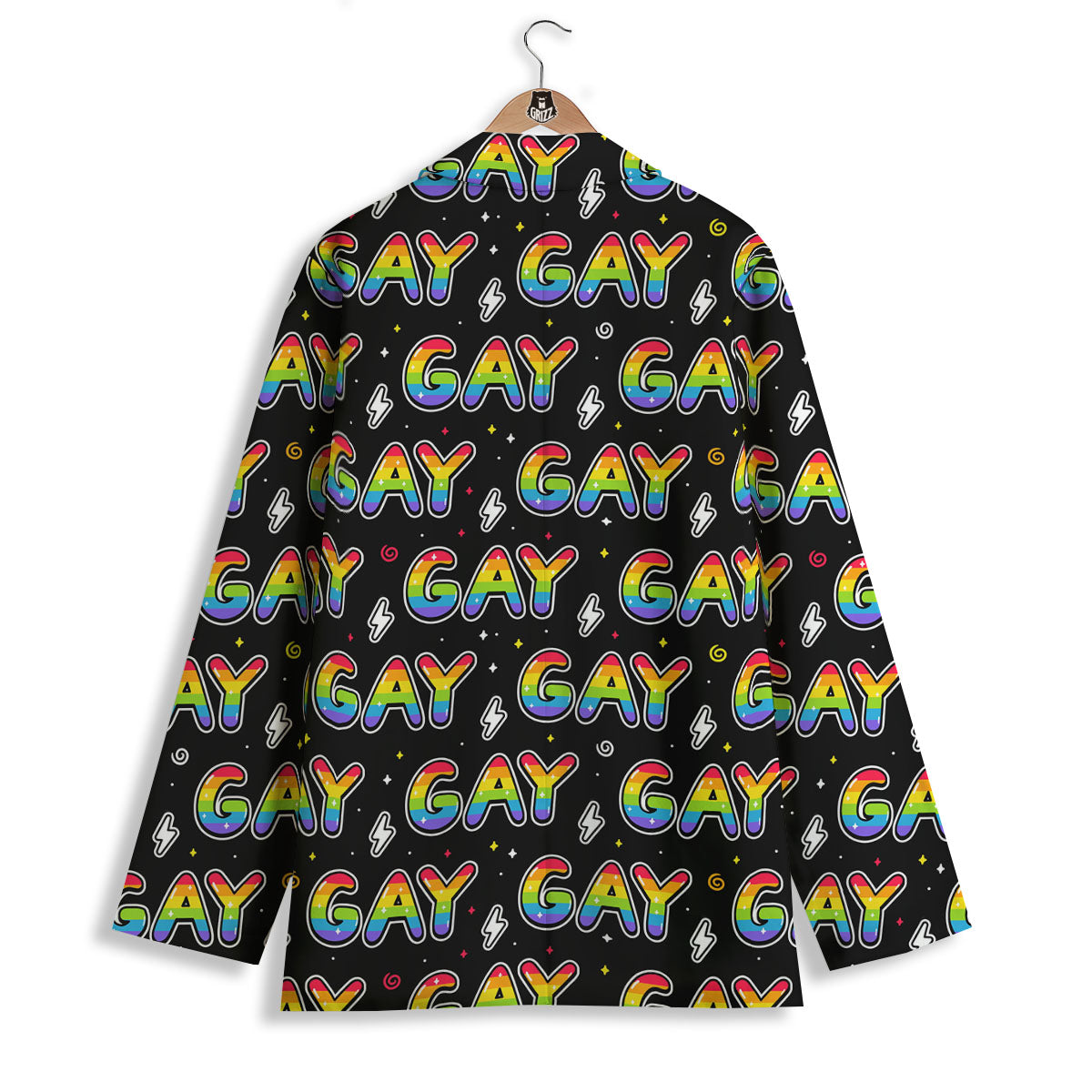 Gay Pride Rainbow Print Pattern Women's Blazer-grizzshop