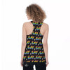 Gay Pride Rainbow Print Pattern Women's Racerback Tank Top-grizzshop