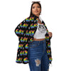 Gay Pride Rainbow Print Pattern Women's Sherpa Jacket-grizzshop