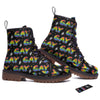 Gay Pride Rainbow Print Pattern Work Boots-grizzshop