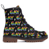 Gay Pride Rainbow Print Pattern Work Boots-grizzshop