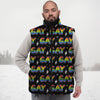 Gay Pride Rainbow Print Pattern Down Vest