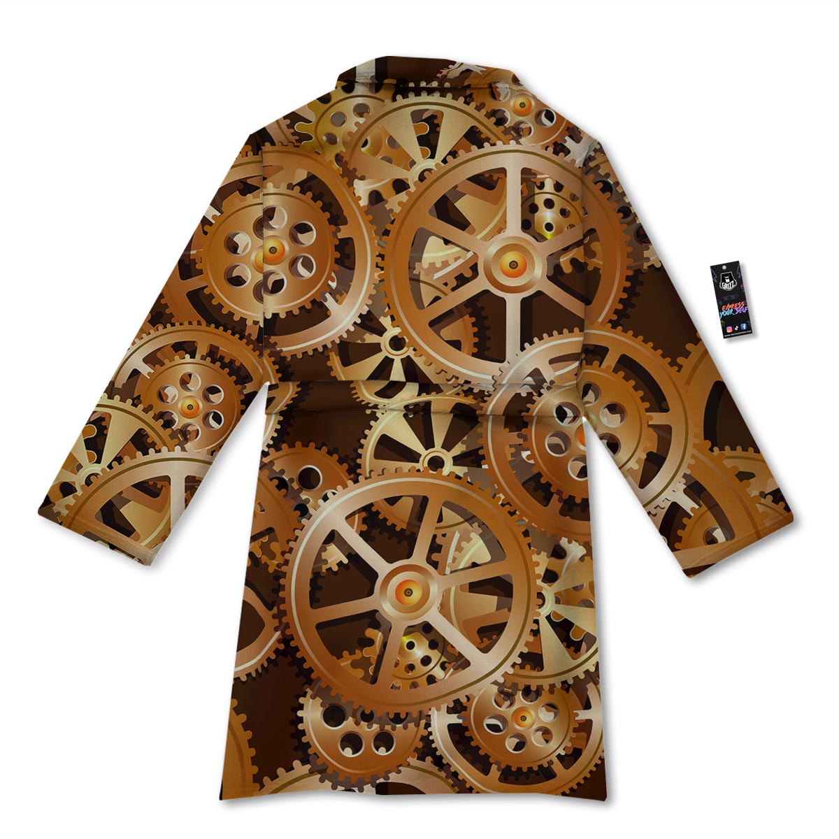 Gears And Steampunk Cogs Print Bathrobe-grizzshop