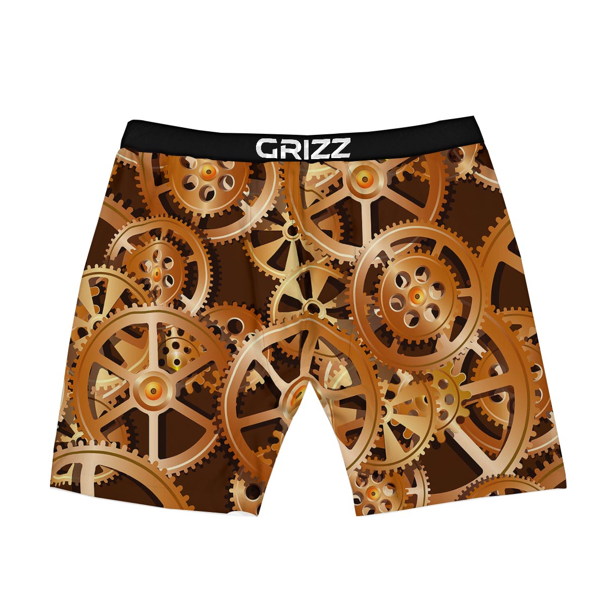 Gears And Steampunk Cogs Print Boxer Briefs-grizzshop
