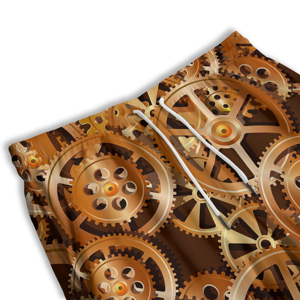 Gears And Steampunk Cogs Print Men's Athletic Shorts