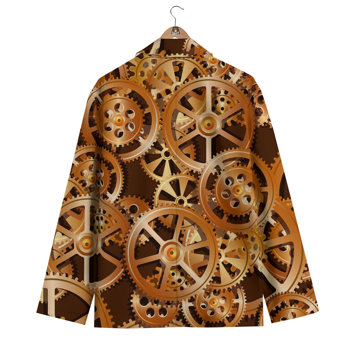 Gears And Steampunk Cogs Print Men's Blazer-grizzshop
