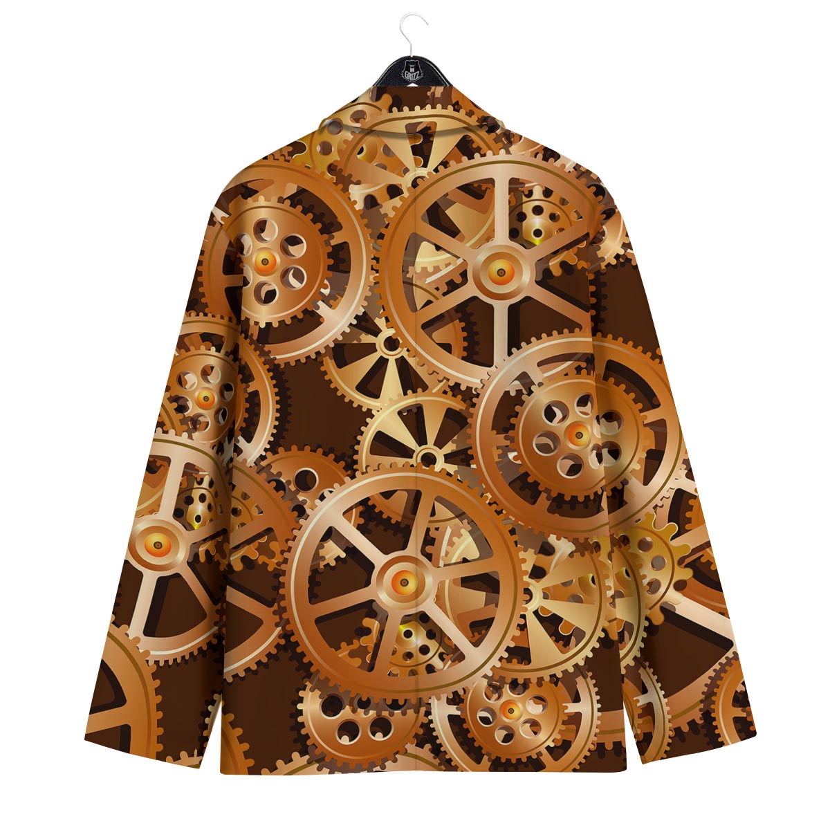 Gears And Steampunk Cogs Print Men's Sport Coat-grizzshop