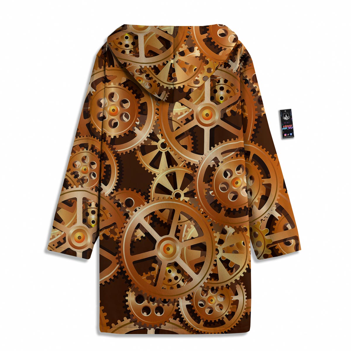 Gears And Steampunk Cogs Print Men's Windbreaker Jacket-grizzshop