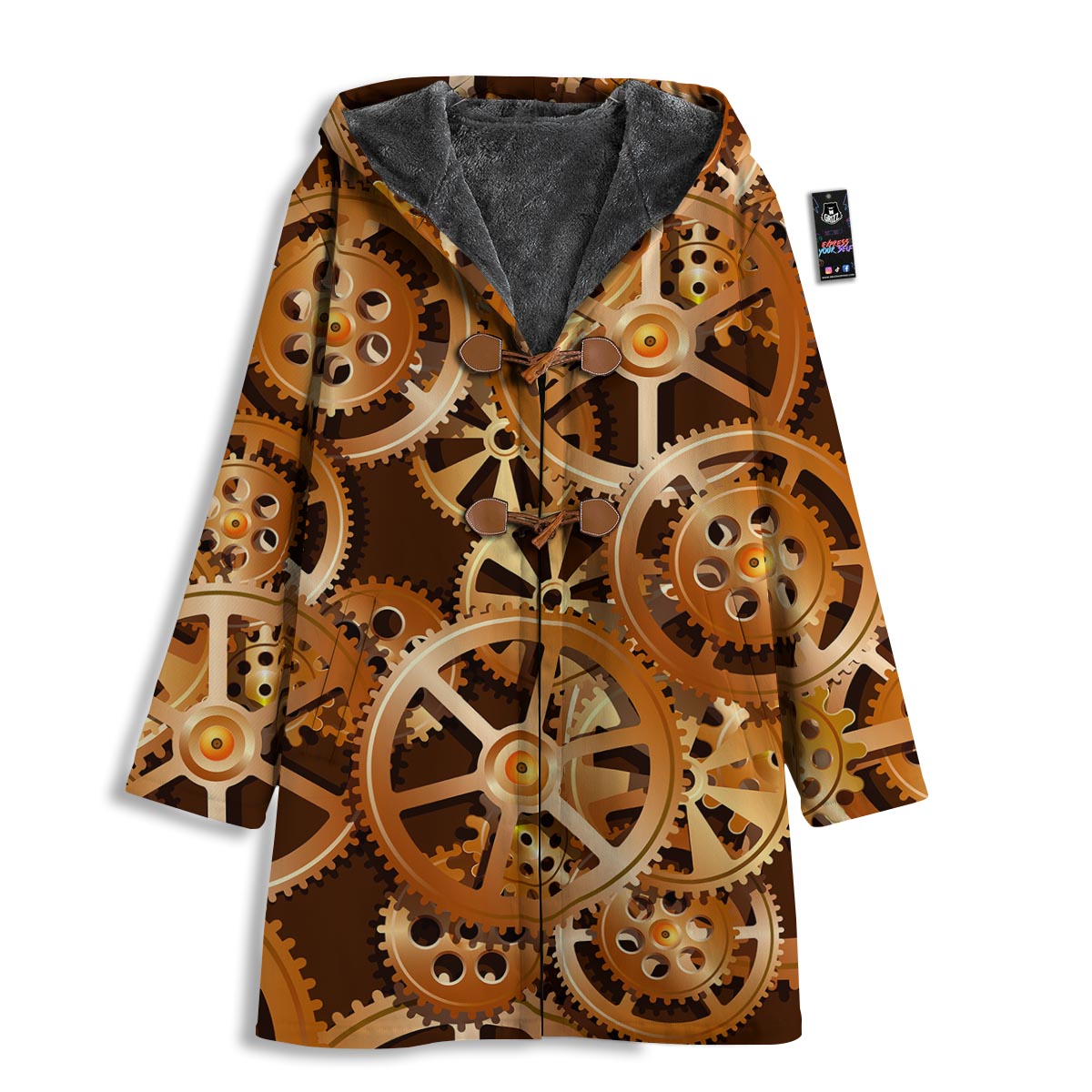 Gears And Steampunk Cogs Print Men's Windbreaker Jacket-grizzshop