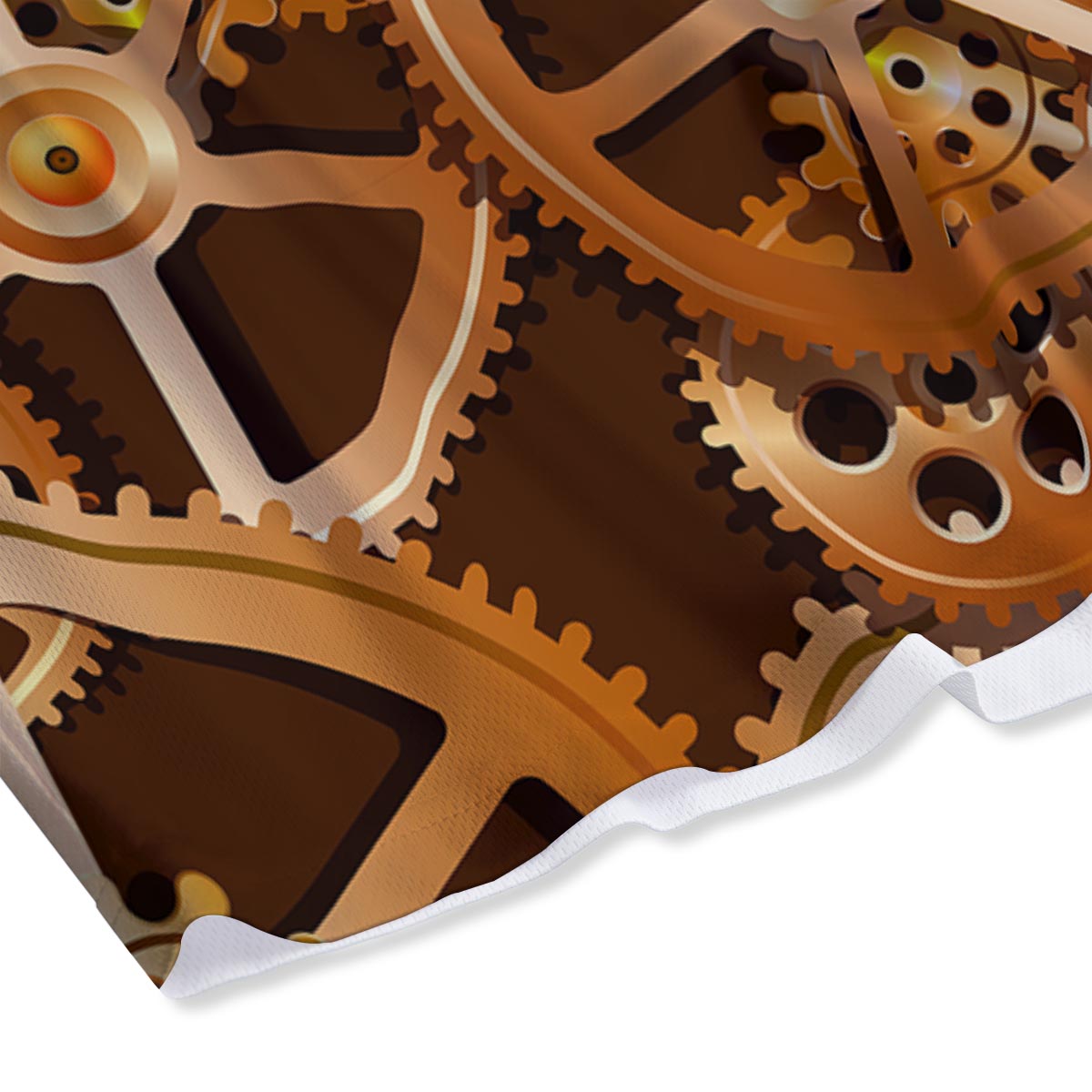 Gears And Steampunk Cogs Print Mesh Shorts