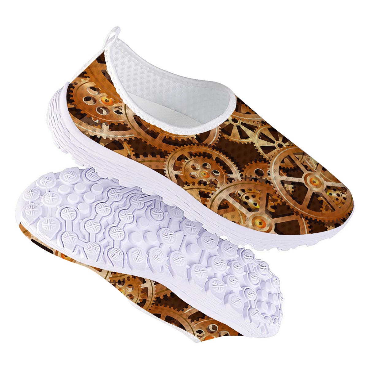 Gears And Steampunk Cogs Print Nurse Shoes-grizzshop