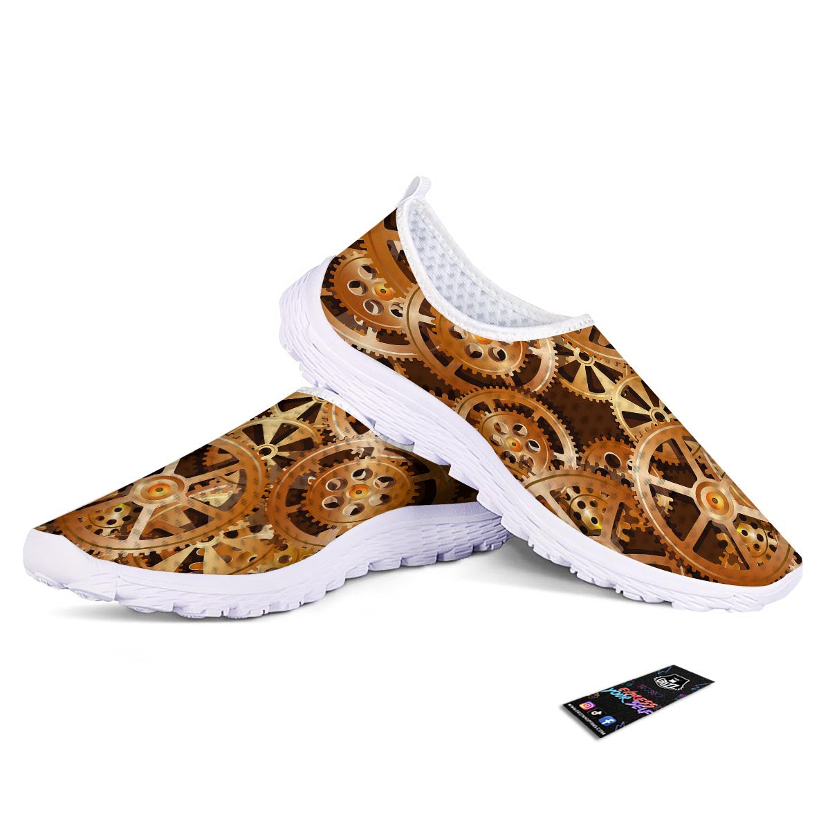 Gears And Steampunk Cogs Print Nurse Shoes-grizzshop