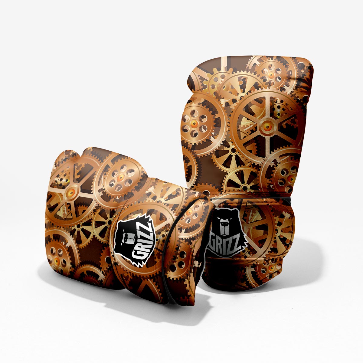 Gears And Steampunk Cogs Print Pro Boxing Glove