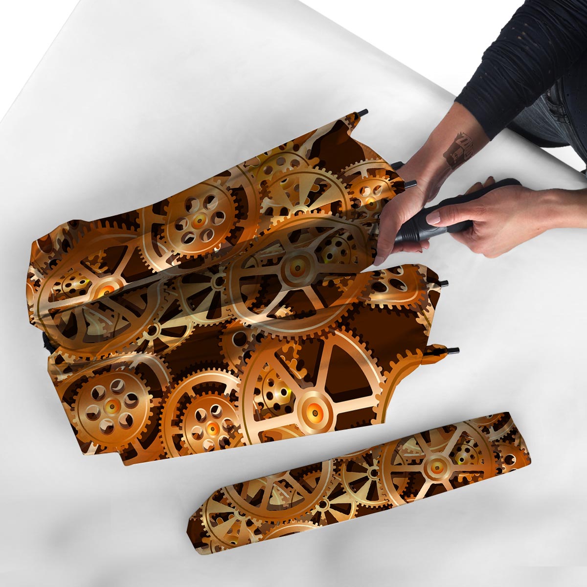 Gears And Steampunk Cogs Print Umbrella-grizzshop