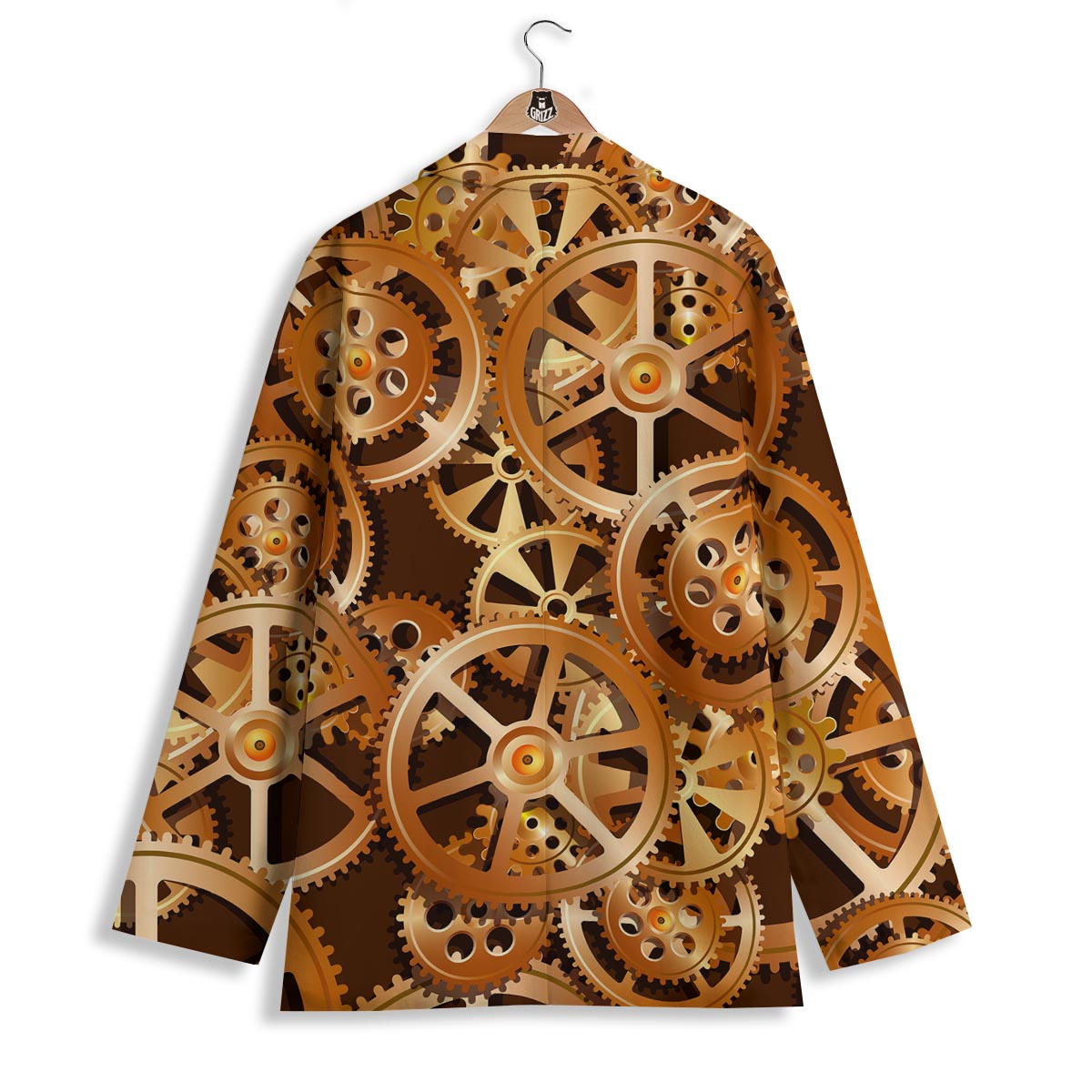 Gears And Steampunk Cogs Print Women's Blazer-grizzshop