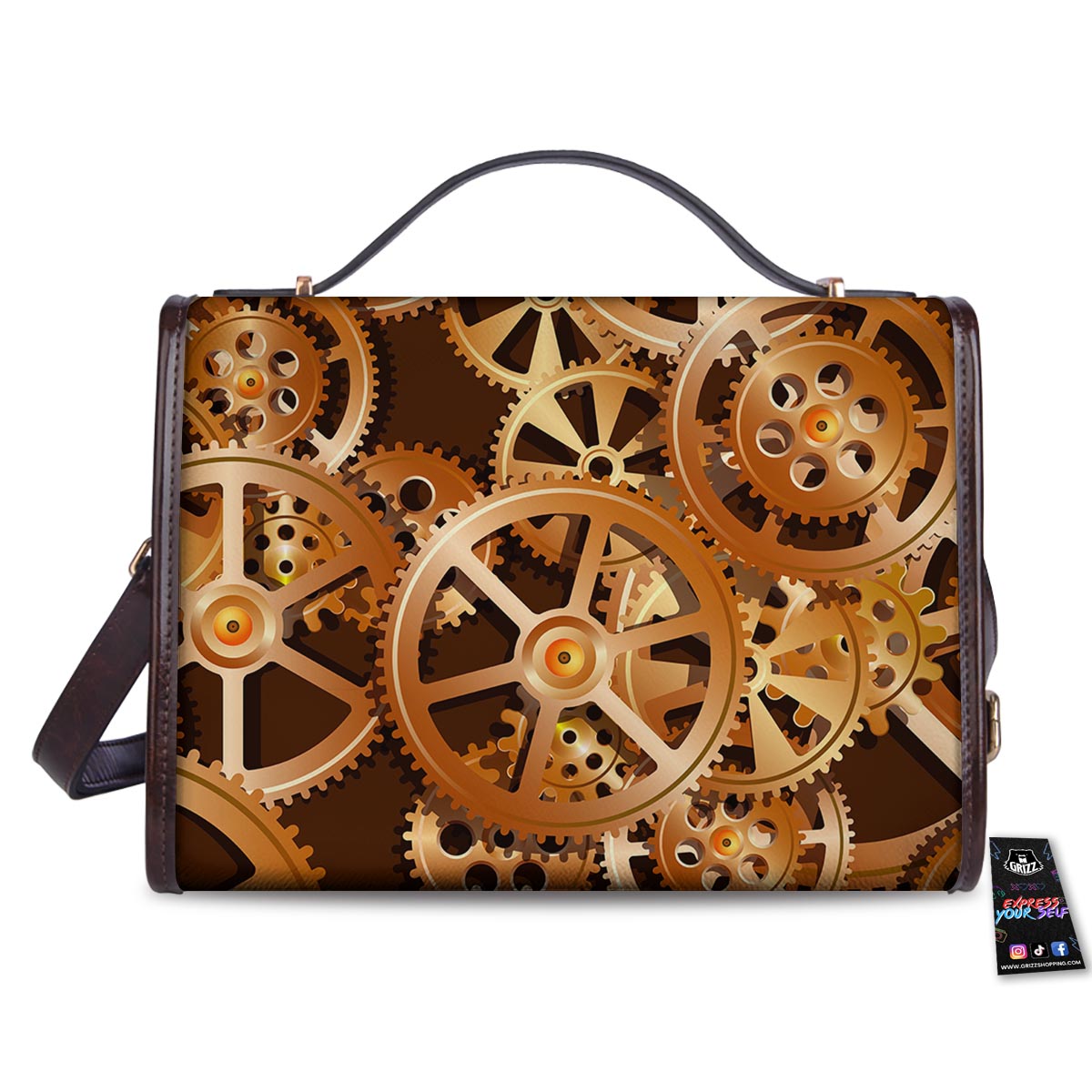 Gears And Steampunk Cogs Print Women's Satchel Bag