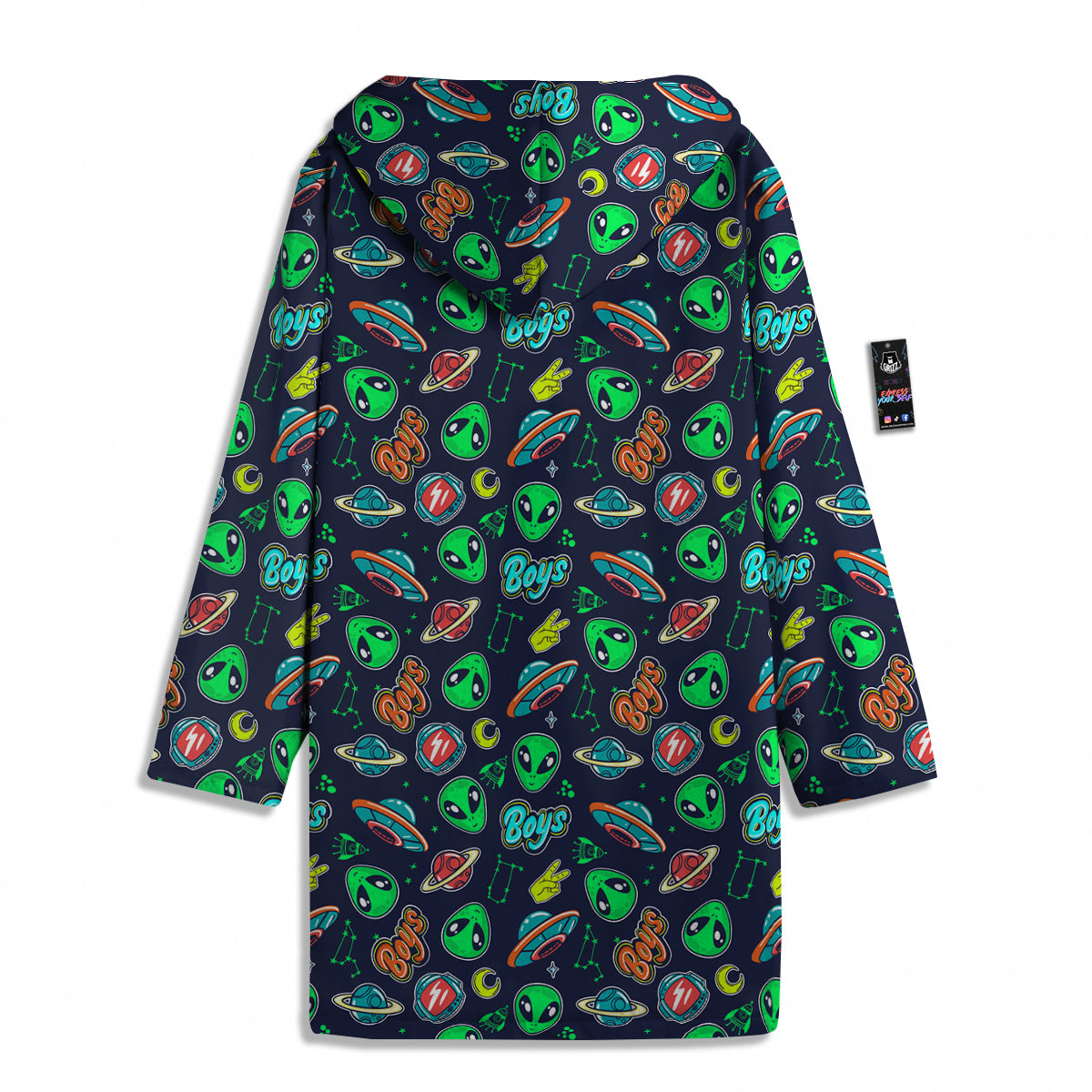 Geen Alien Ufo In Space Print Pattern Men's Windbreaker Jacket-grizzshop
