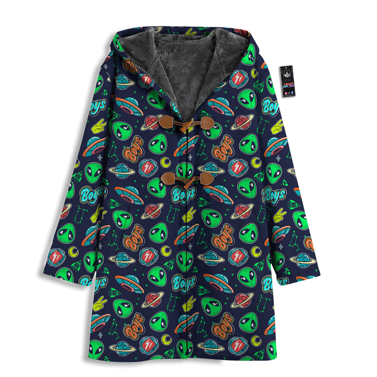 Geen Alien Ufo In Space Print Pattern Men's Windbreaker Jacket-grizzshop