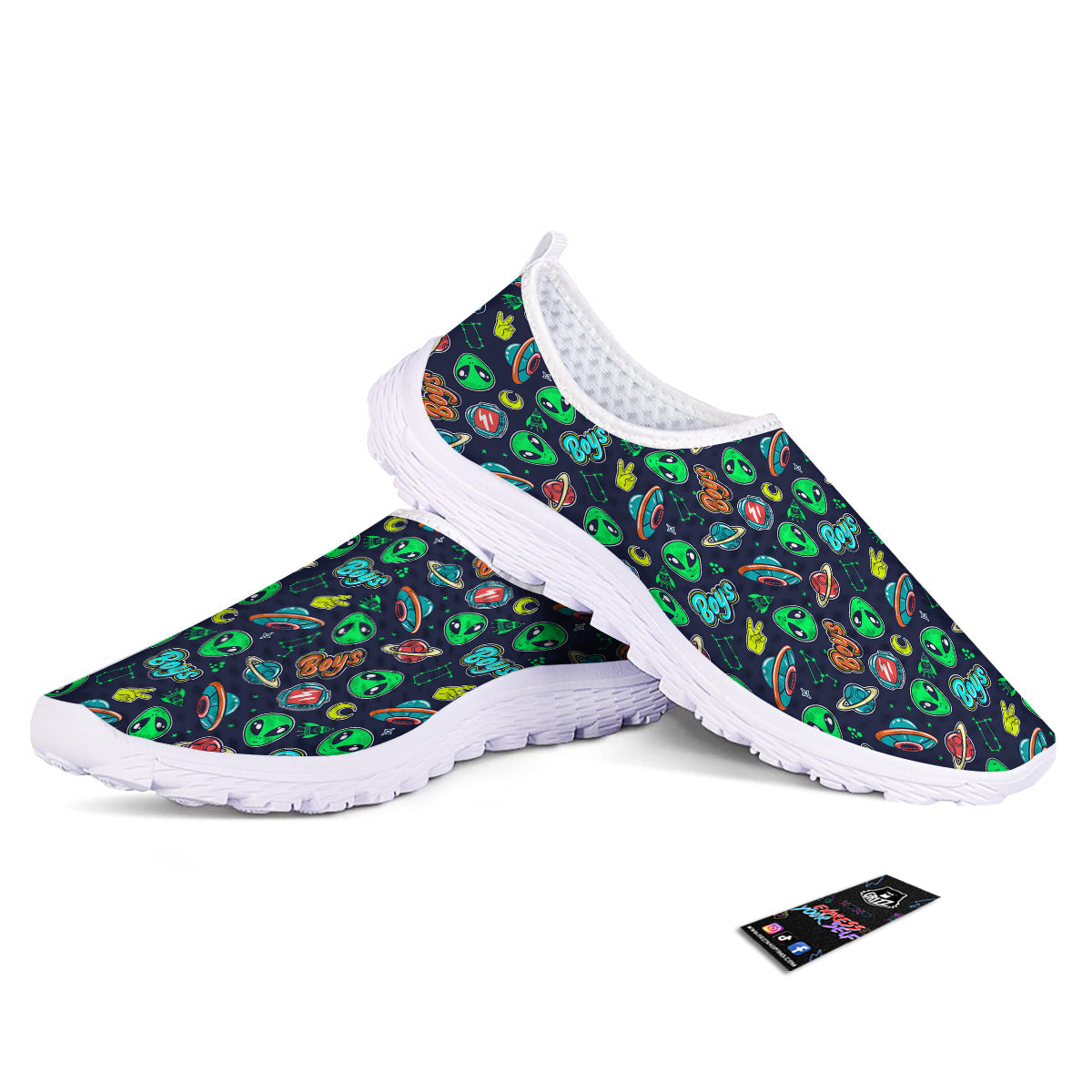 Geen Alien Ufo In Space Print Pattern Nurse Shoes-grizzshop