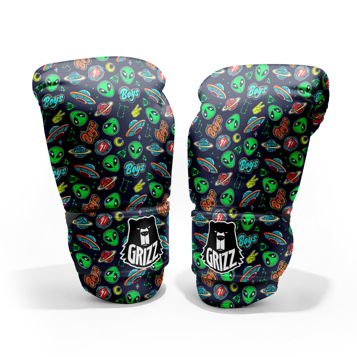 Geen Alien Ufo In Space Print Pattern Pro Boxing Glove