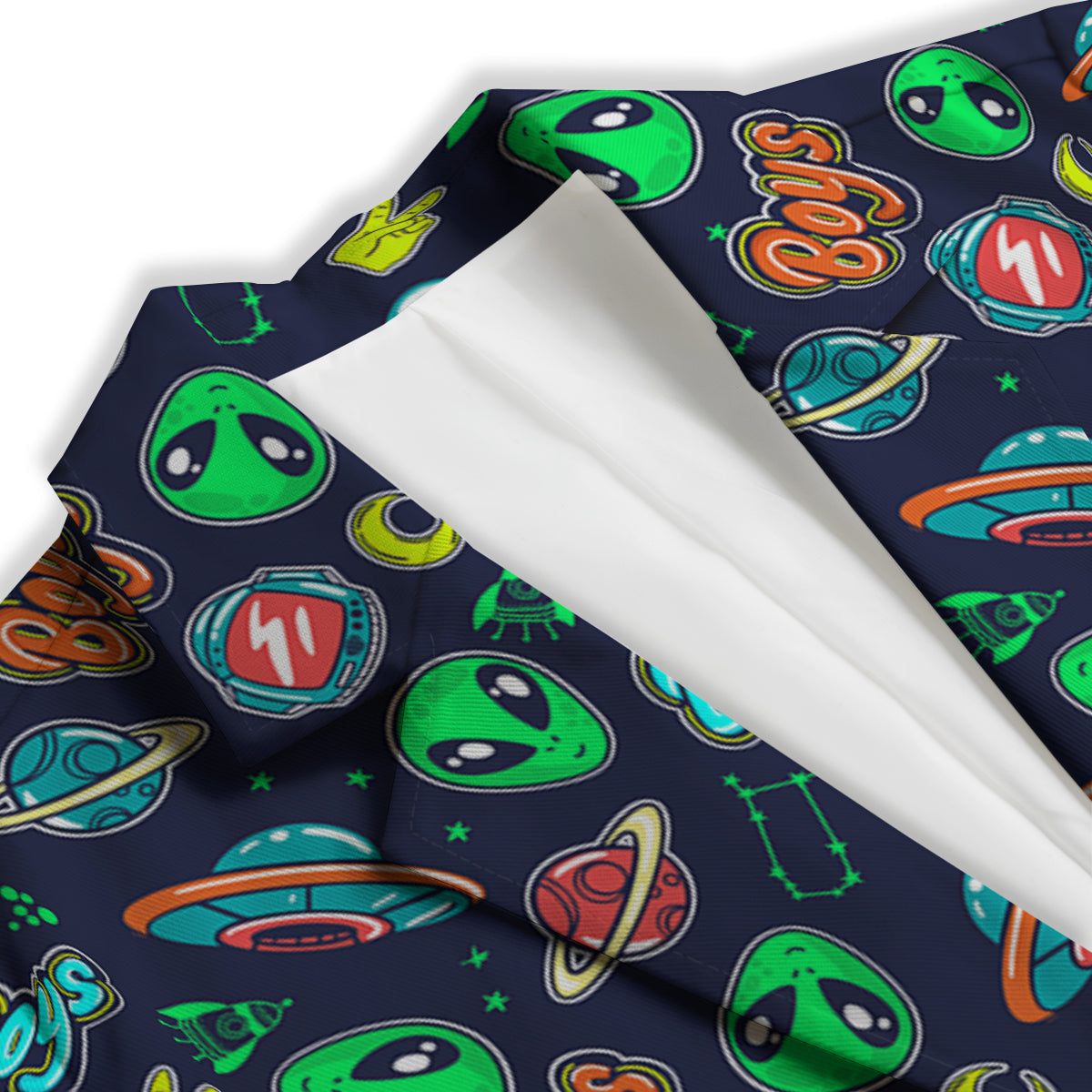 Geen Alien Ufo In Space Print Pattern Women's Blazer-grizzshop