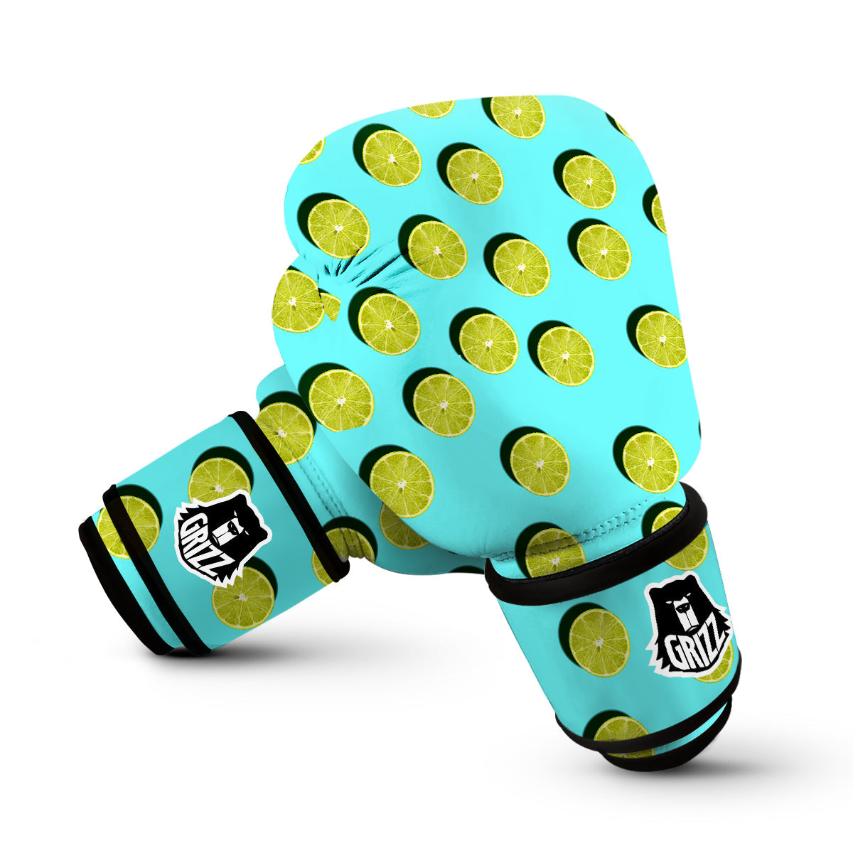 Geen Lime 3D Print Pattern Boxing Gloves-grizzshop