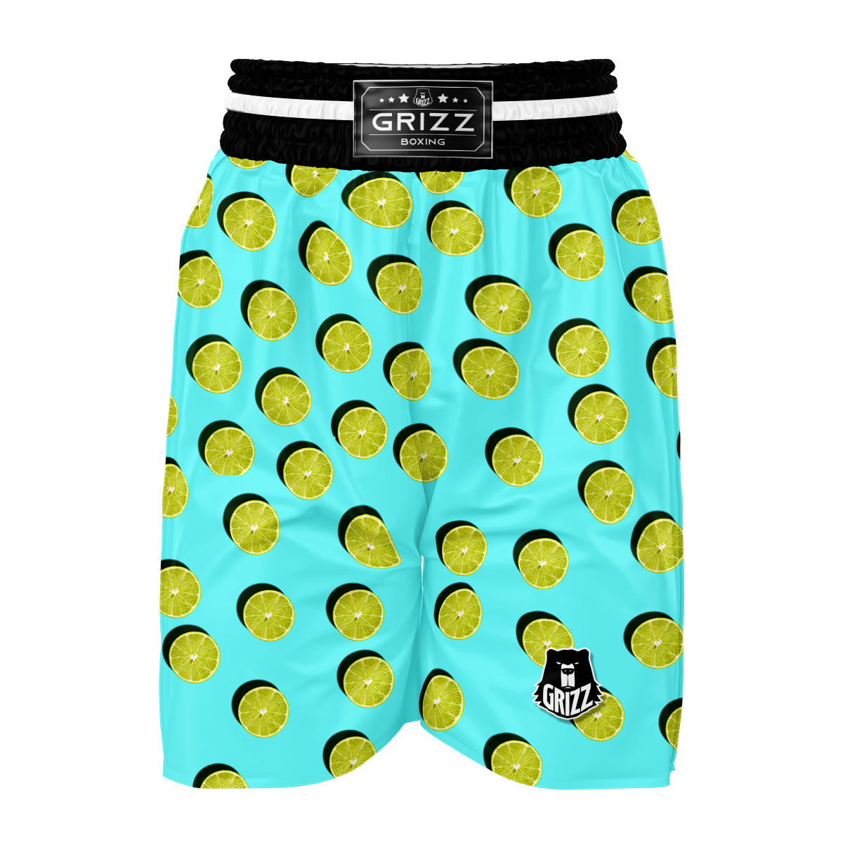 Geen Lime 3D Print Pattern Boxing Shorts-grizzshop