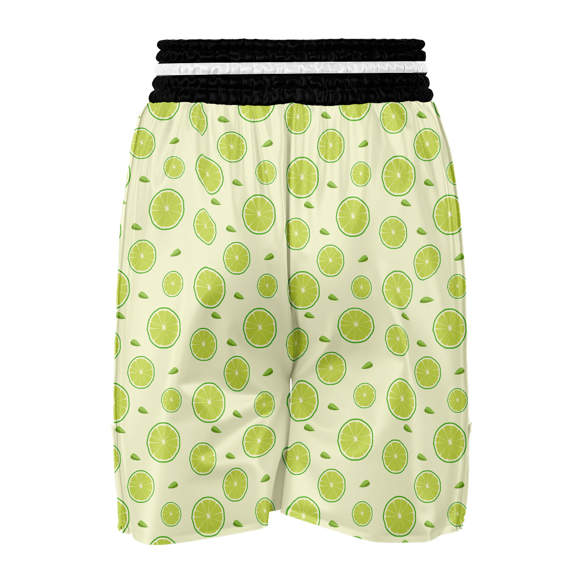 Geen Lime Sliced Print Pattern Boxing Shorts-grizzshop
