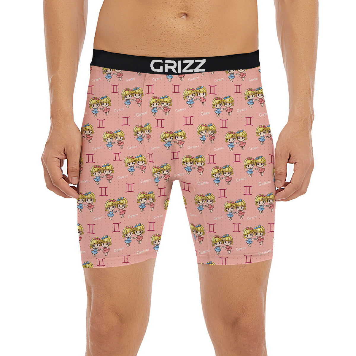 Gemini Cute Cartoon Print Pattern Boxer Briefs-grizzshop