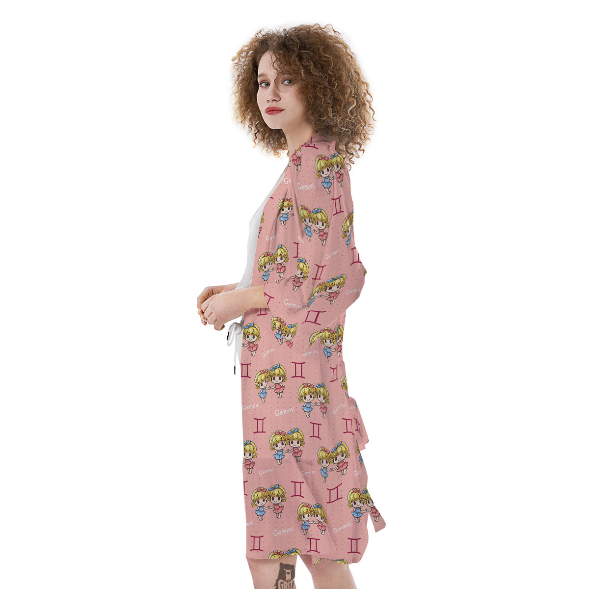 Gemini Cute Cartoon Print Pattern Kimono-grizzshop