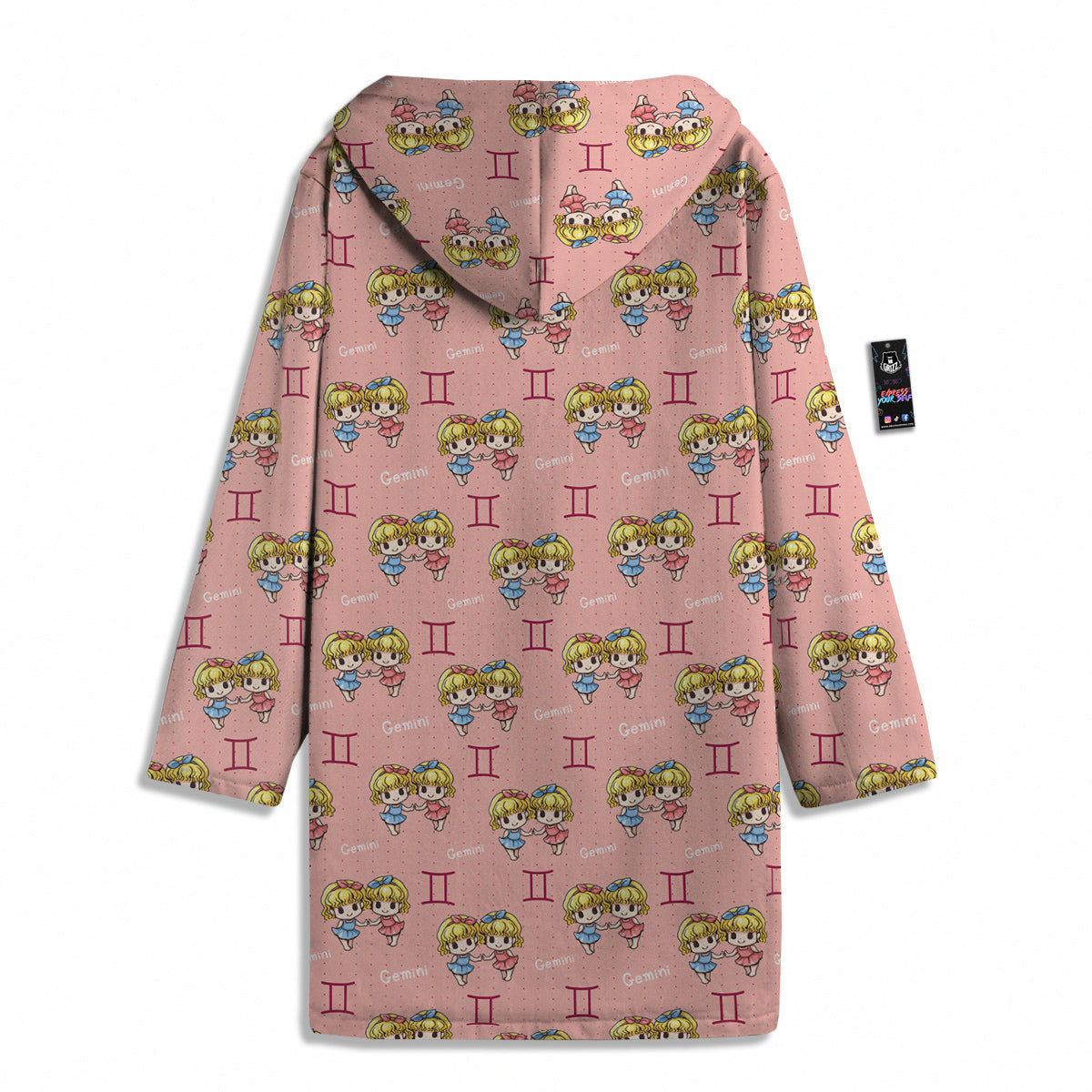 Gemini Cute Cartoon Print Pattern Men's Windbreaker Jacket-grizzshop