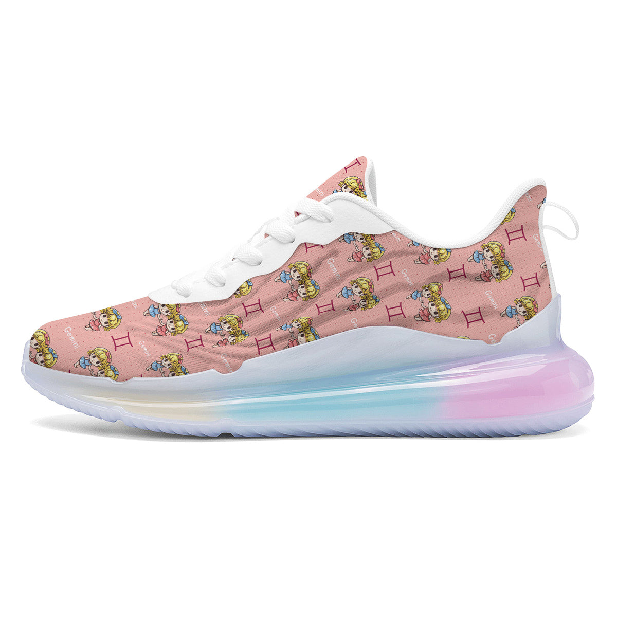 Gemini Cute Cartoon Print Pattern Running Sneakers-grizzshop