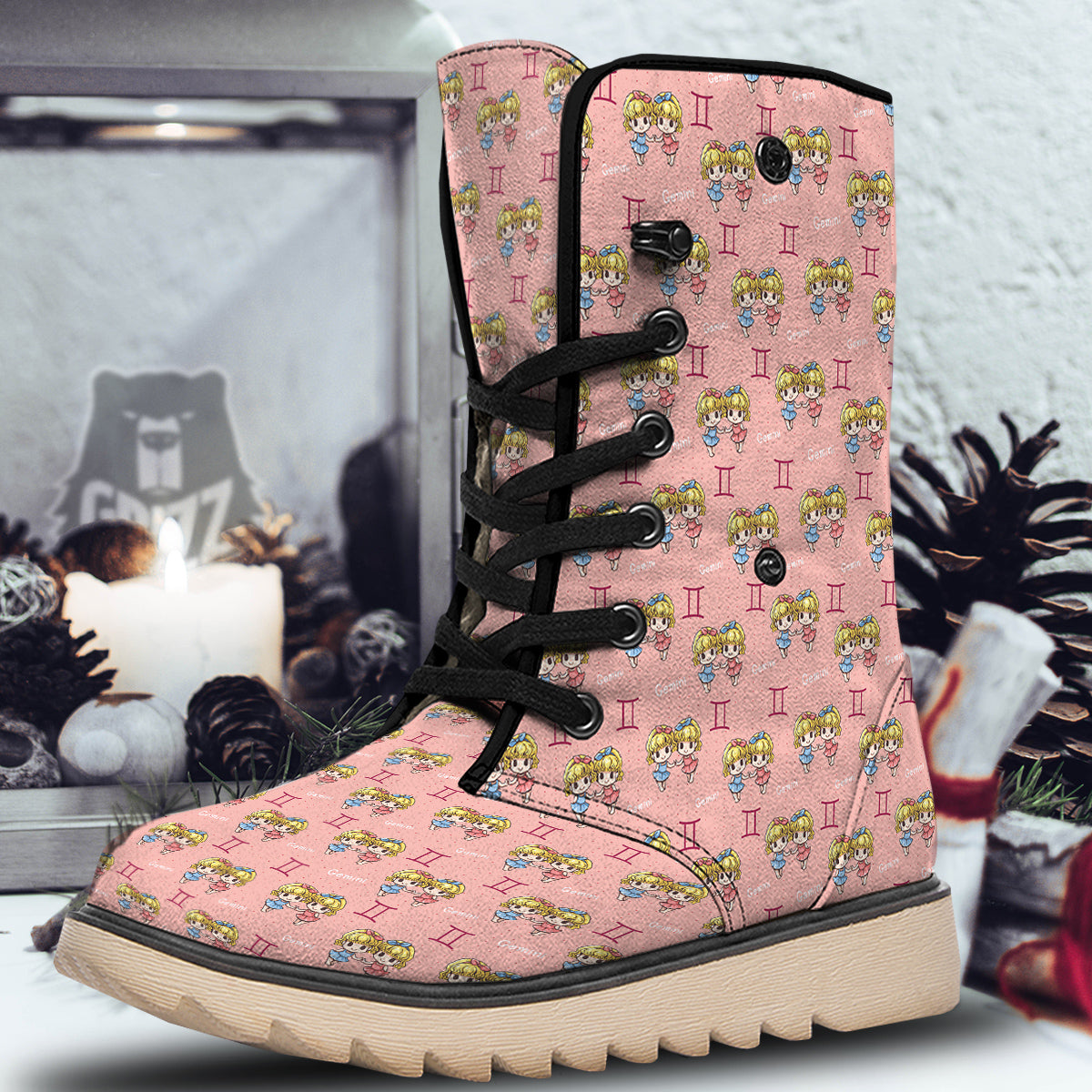 Gemini Cute Cartoon Print Pattern Snow Boots-grizzshop