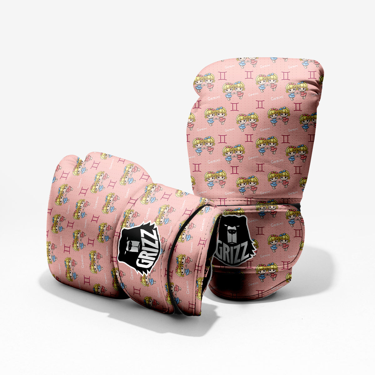 Gemini Cute Cartoon Print Pattern Pro Boxing Glove