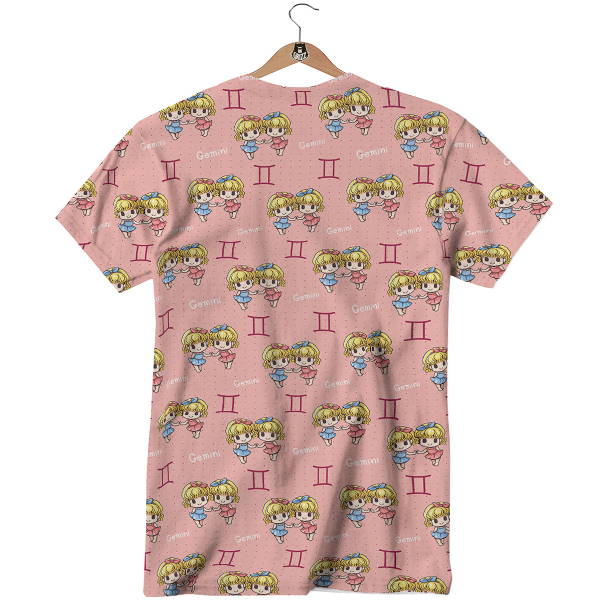 Gemini Cute Cartoon Print Pattern T-Shirt-grizzshop