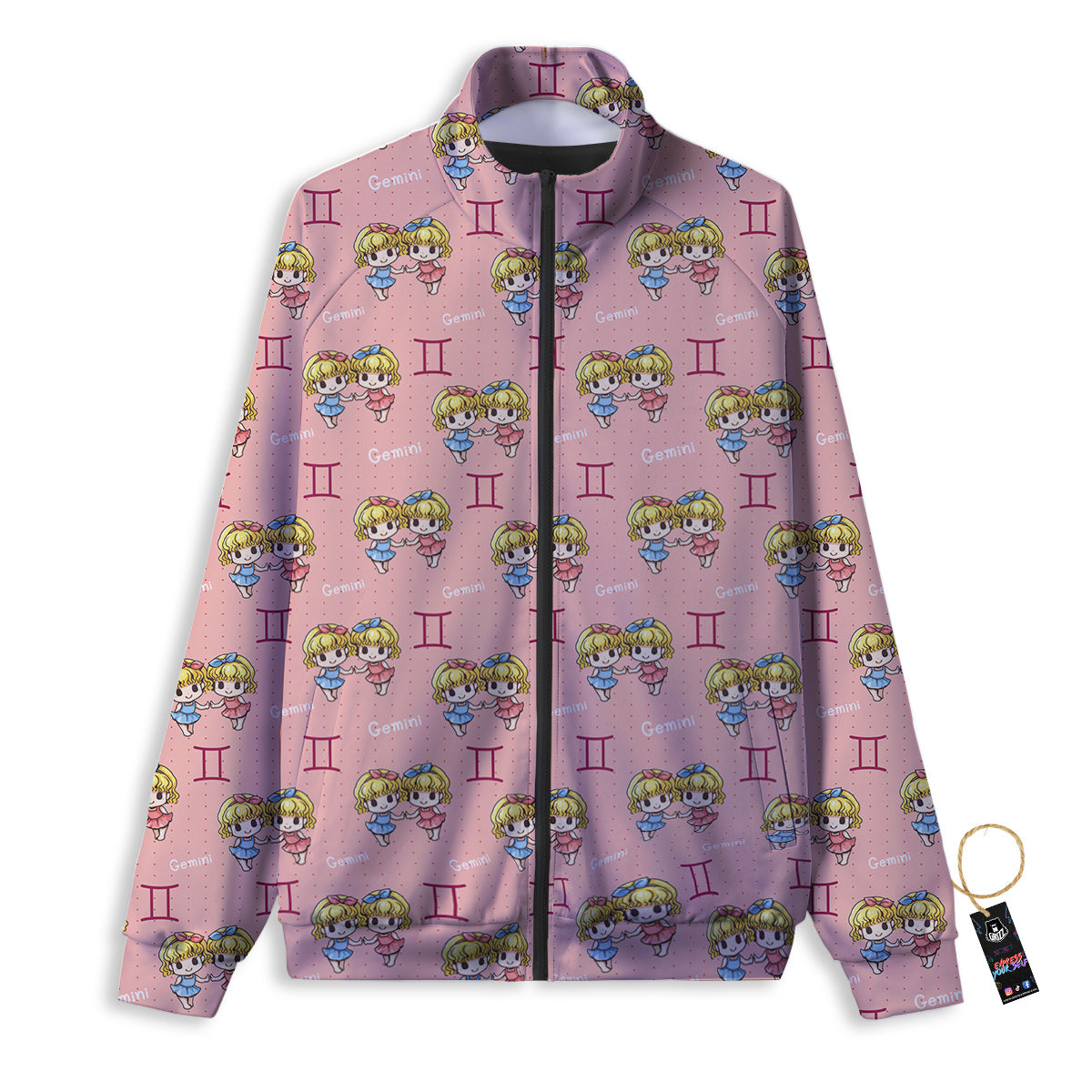 Gemini Cute Cartoon Print Pattern Track Jacket-grizzshop