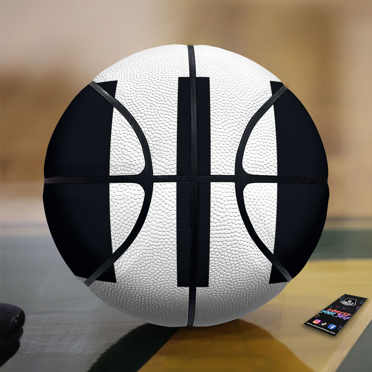 Gemini Sign White And Black Print Basketball-grizzshop
