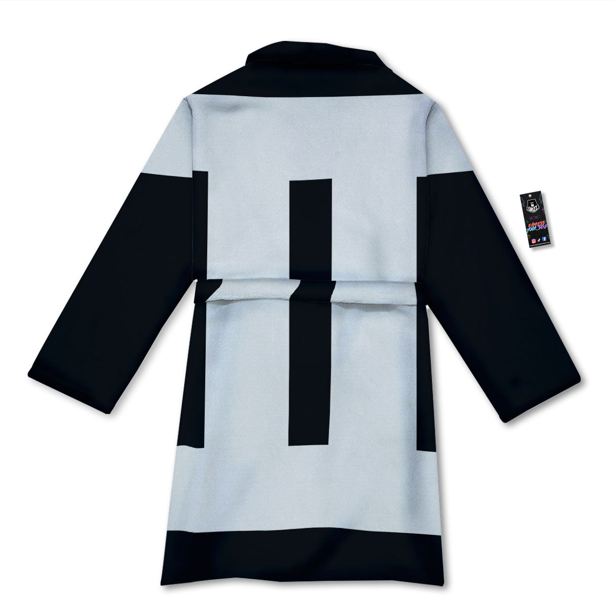 Gemini Sign White And Black Print Bathrobe-grizzshop