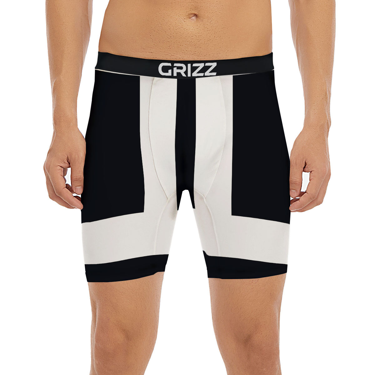 Gemini Sign White And Black Print Boxer Briefs-grizzshop