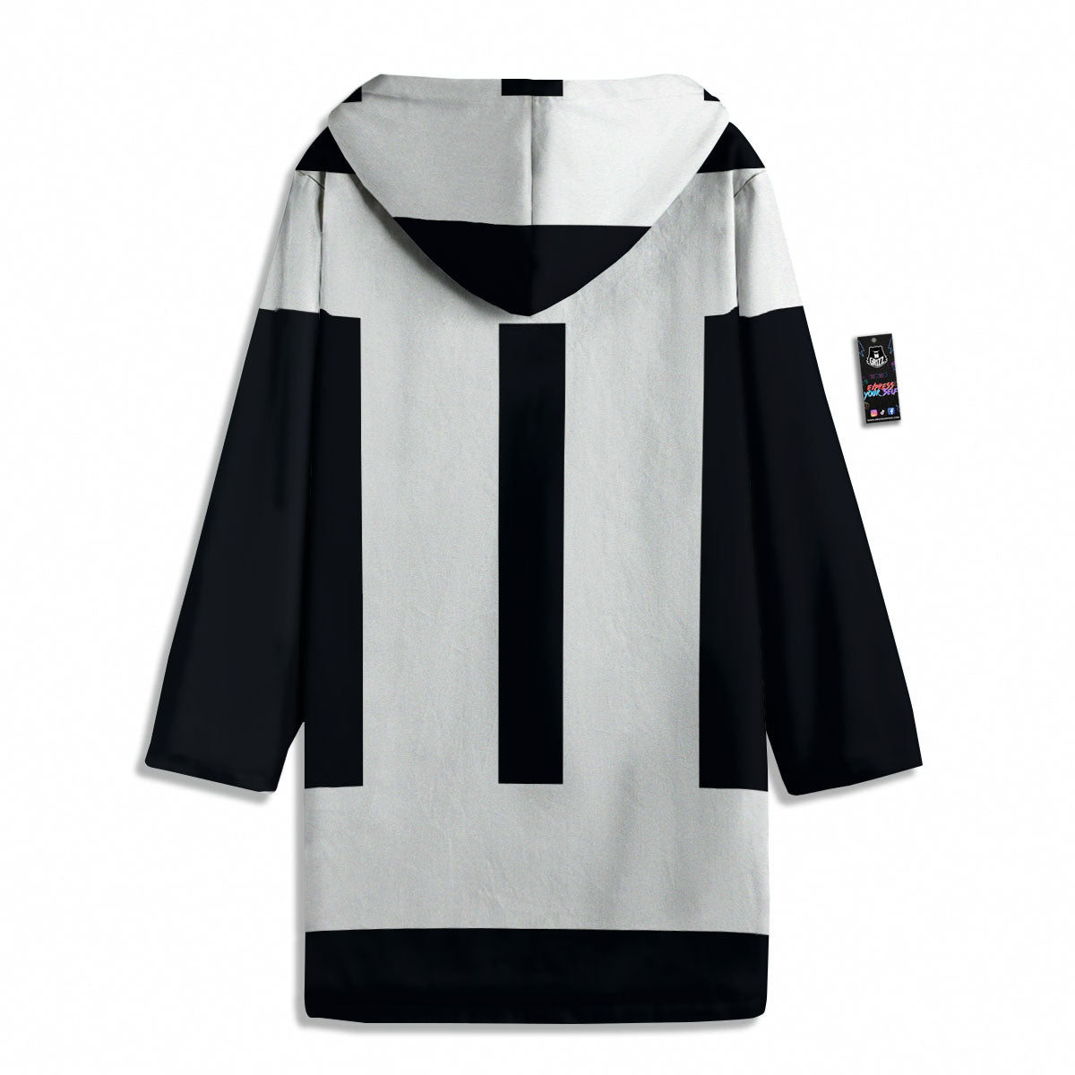 Gemini Sign White And Black Print Men's Windbreaker Jacket-grizzshop
