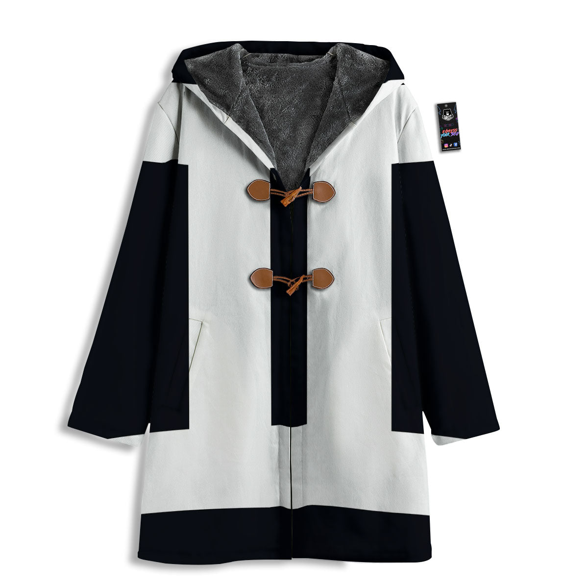 Gemini Sign White And Black Print Men's Windbreaker Jacket-grizzshop